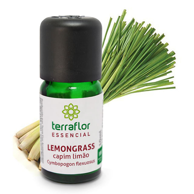 Óleo Essencial Natural de Lemongrass (Capim-limão) 10ml – Terra Flor
