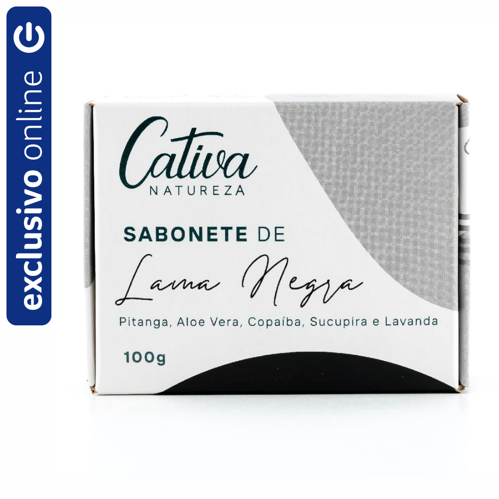 Sabonete Em Barra Cativa Natureza Natural de Lama Negra 100G