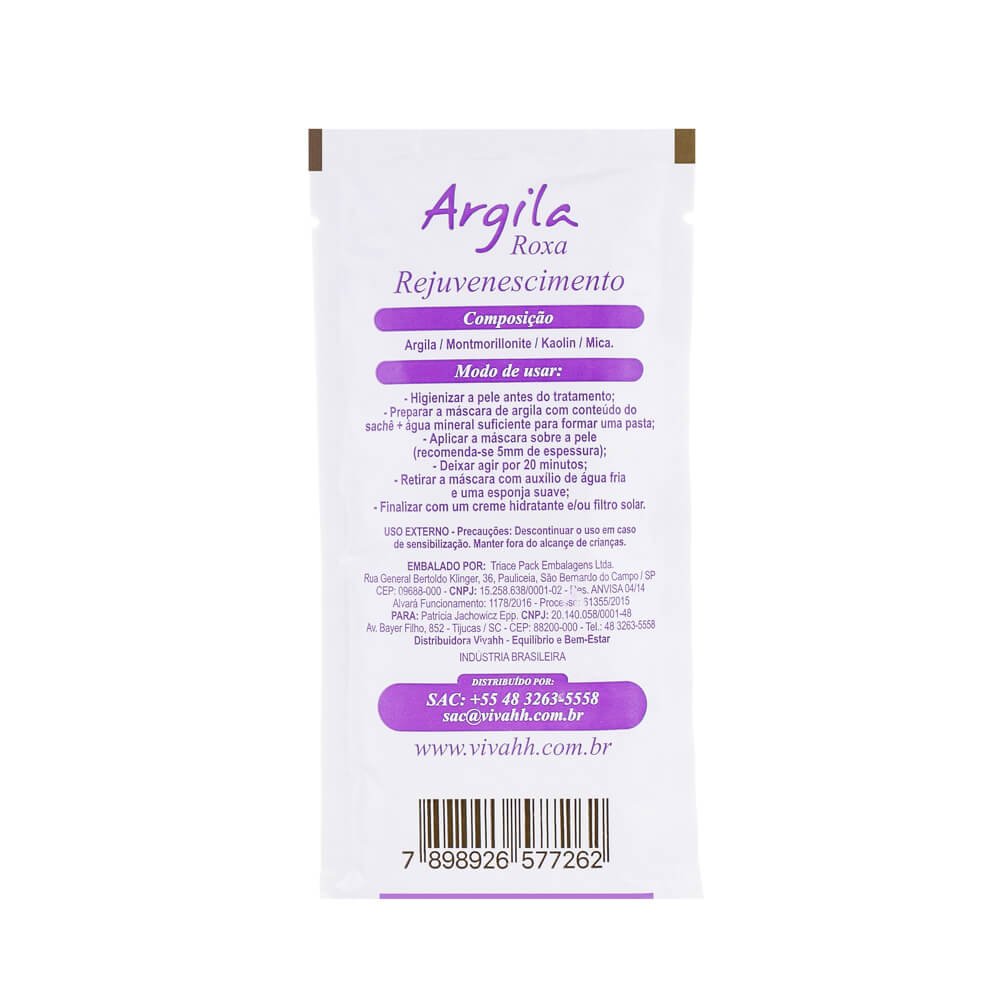 Máscara Facial Terramater Argila Roxa 40G
