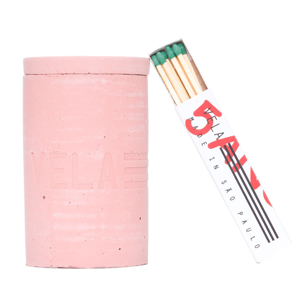 Vela Aromática Made In São Paulo Natural Concreto Rosa 198G