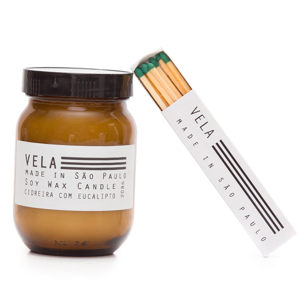 Vela Aromática Made In São Paulo Cidreira Com Eucalipto 208G