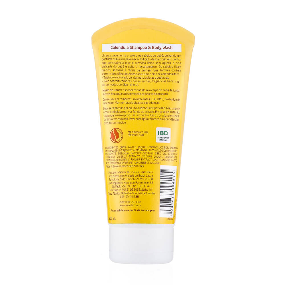 Shampoo & Body Wash Weleda Natural De Calêndula 200Ml