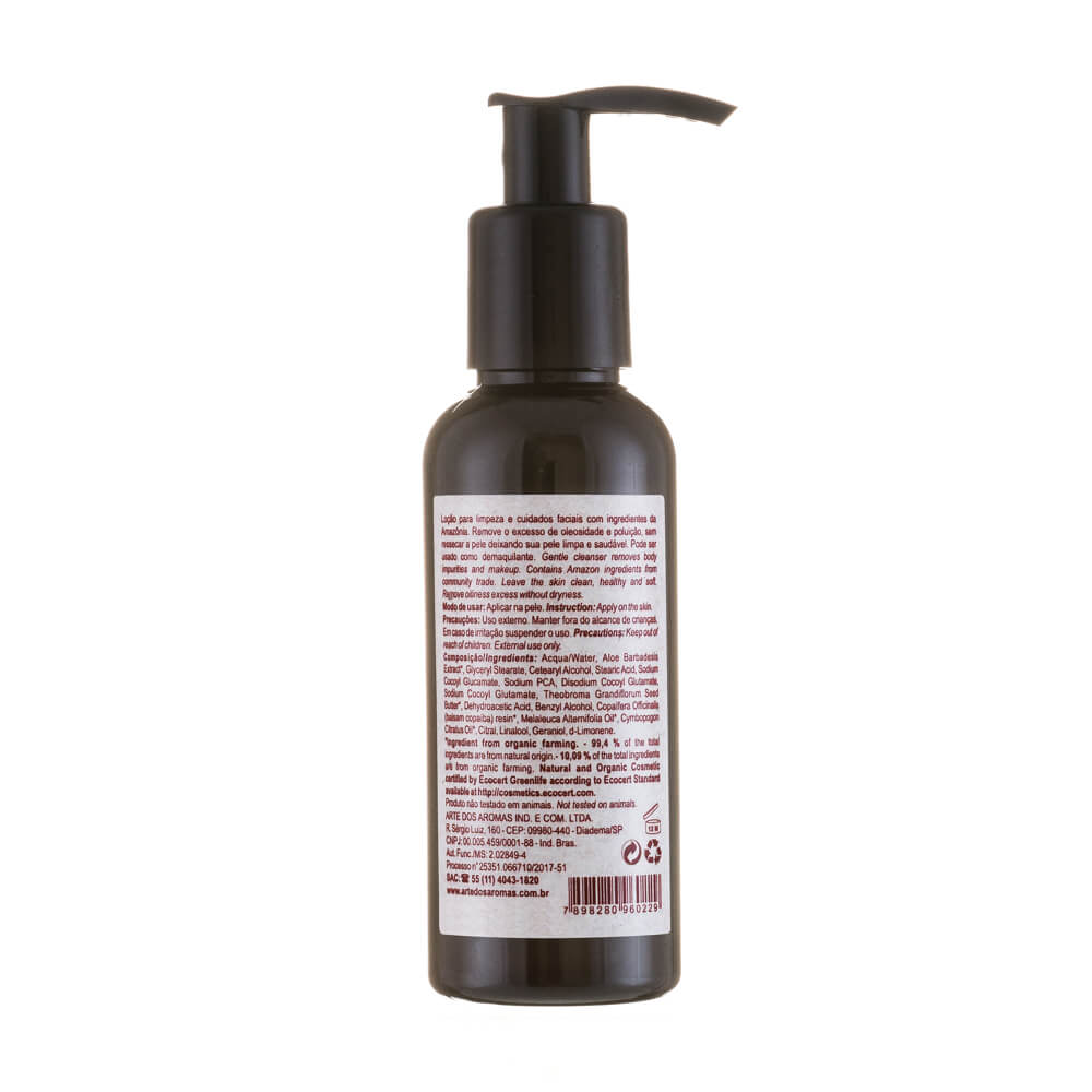 Loção De Limpeza Facial Arte Dos Aromas Orgânico 110Ml
