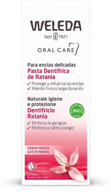 Creme Dental Weleda Natural De Ratânia 75Ml