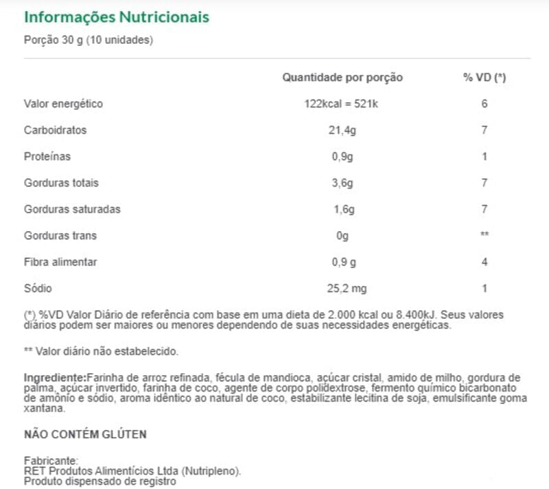 Rosquinha De Coco Mundo Verde Seleção 30G