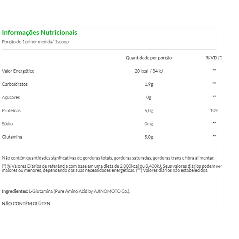 Glutamina 100% Pure Essential Nutrition 600g