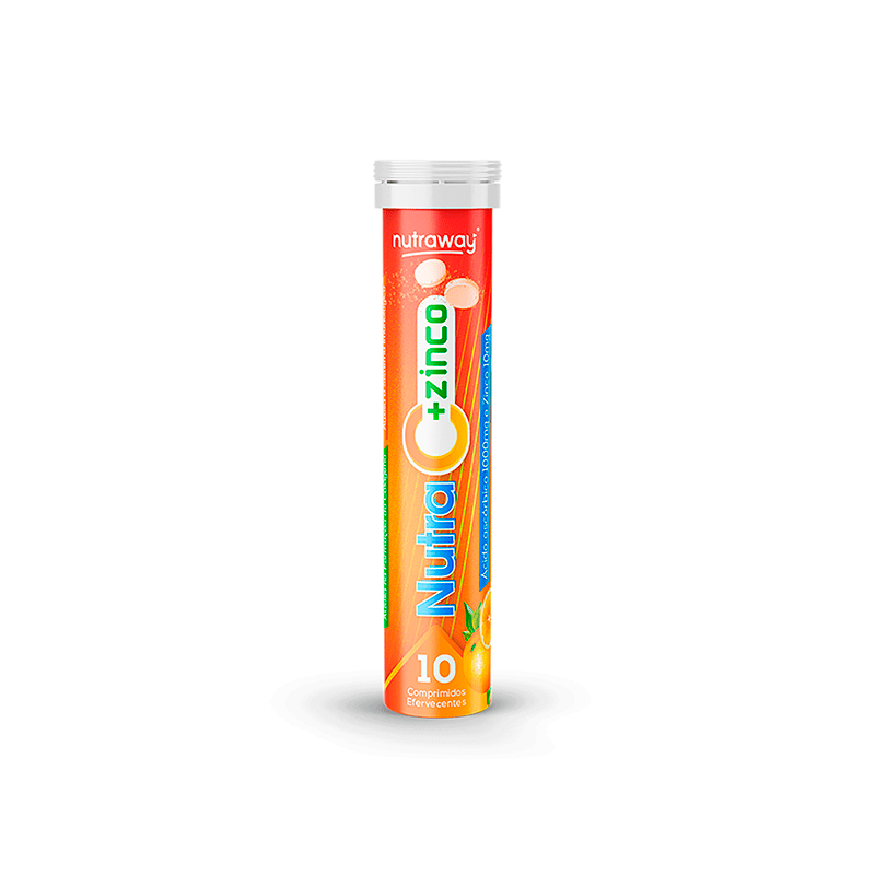 Vitamina C E Zinco Nutraway 1G Efervecente 10 Comprimidos
