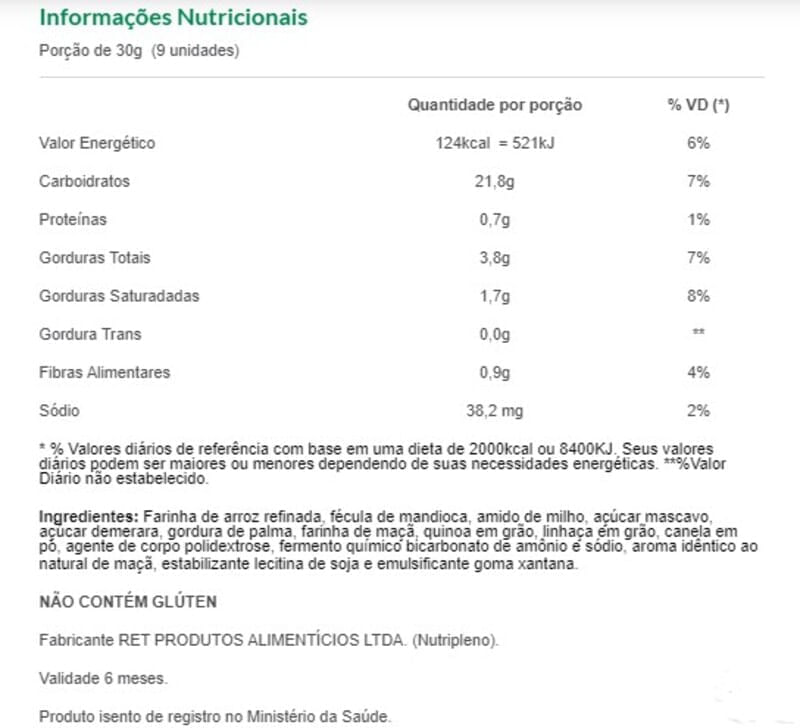 Cookie de Maçã e Canela Mundo Verde Seleção 30g