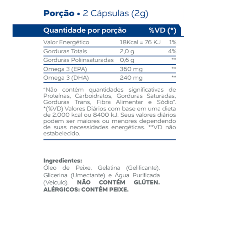 Ômega 3 Vitaminlife 1000mg Com 60 Cápsulas