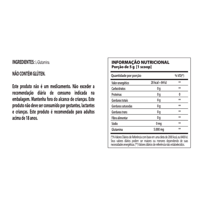 Glutamine L-Glutamina Isolada 100% Neutro Nutrify 500g