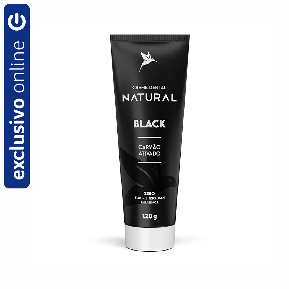 Creme Dental Puravida Natural Black Tubo 120G