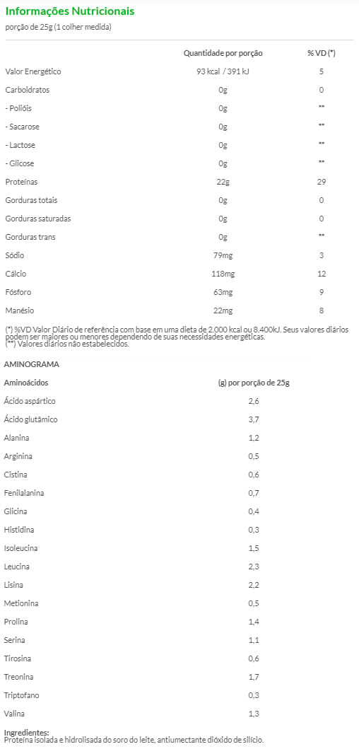 HI Whey Protein Sem Sabor Essential Nutrition 375g