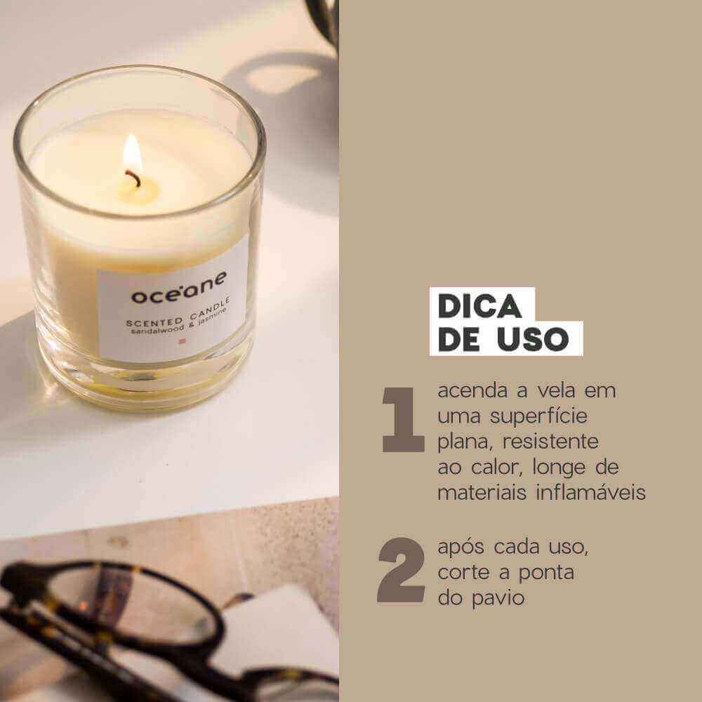 Vela Aromática Océane Capim Limão E Gengibre 180G