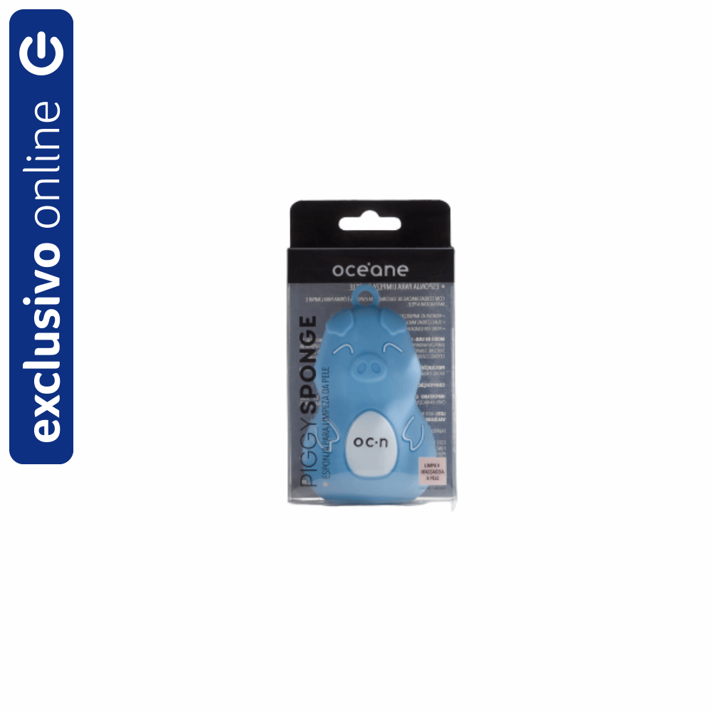Esponja De Limpeza Facial Océane Piggy Sponge Azul