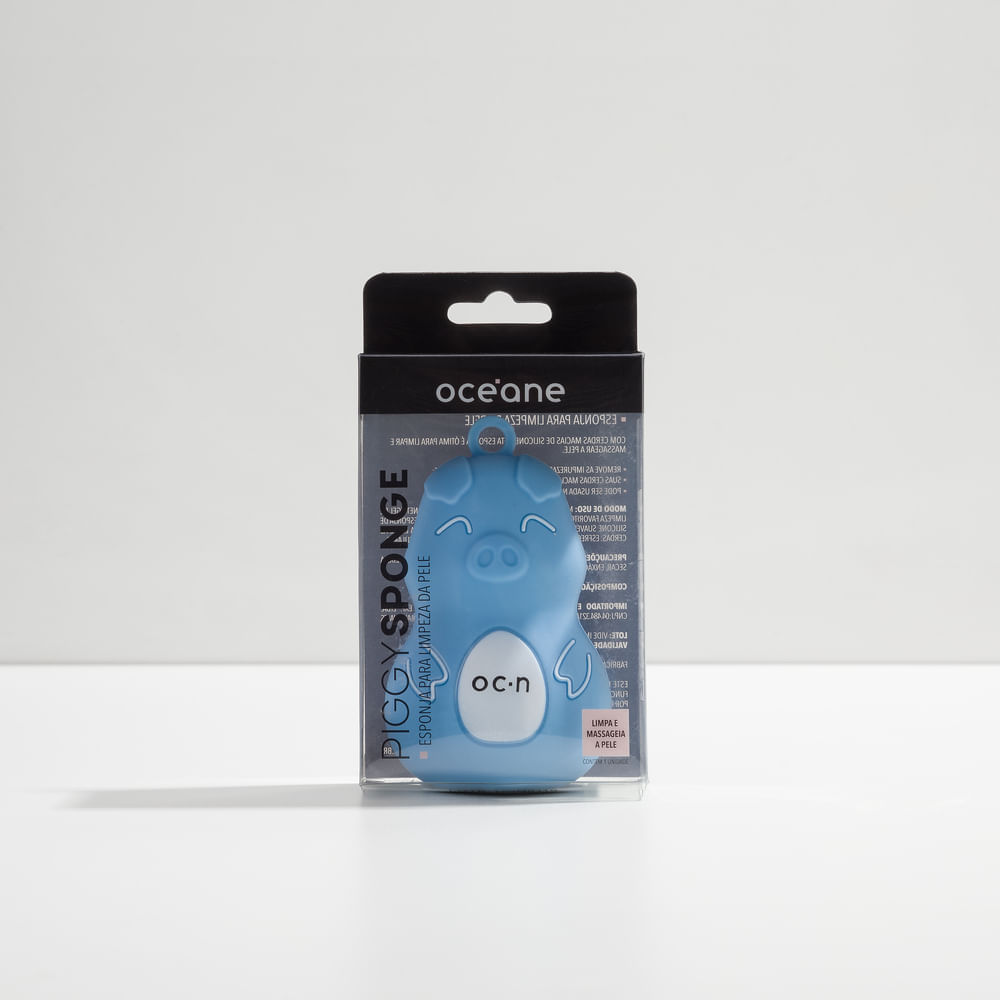 Esponja De Limpeza Facial Océane Piggy Sponge Azul