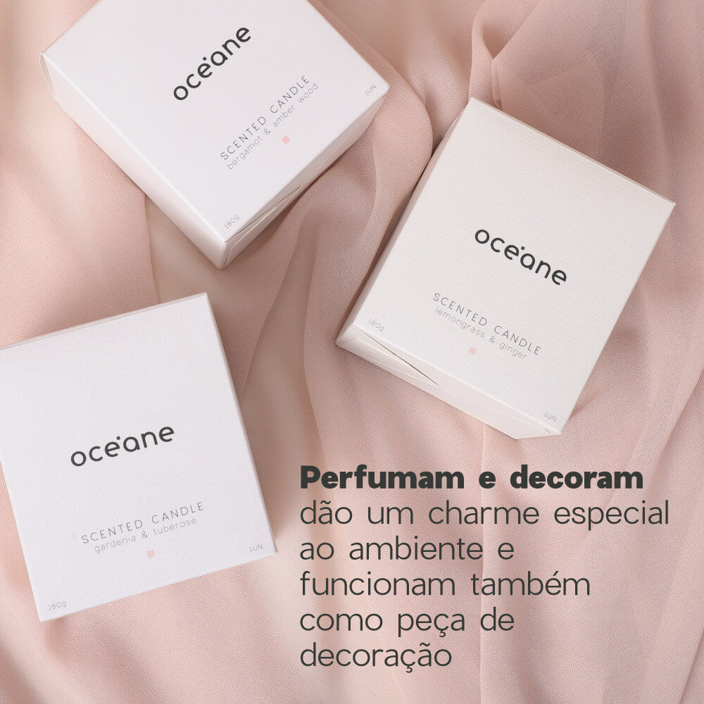 Vela Aromática Océane Bergamota E Âmbar 180G