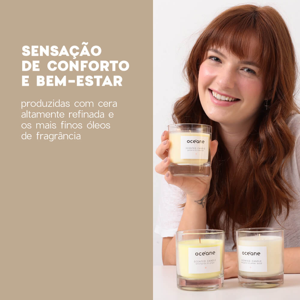 Vela Aromática Océane Bergamota E Âmbar 180G