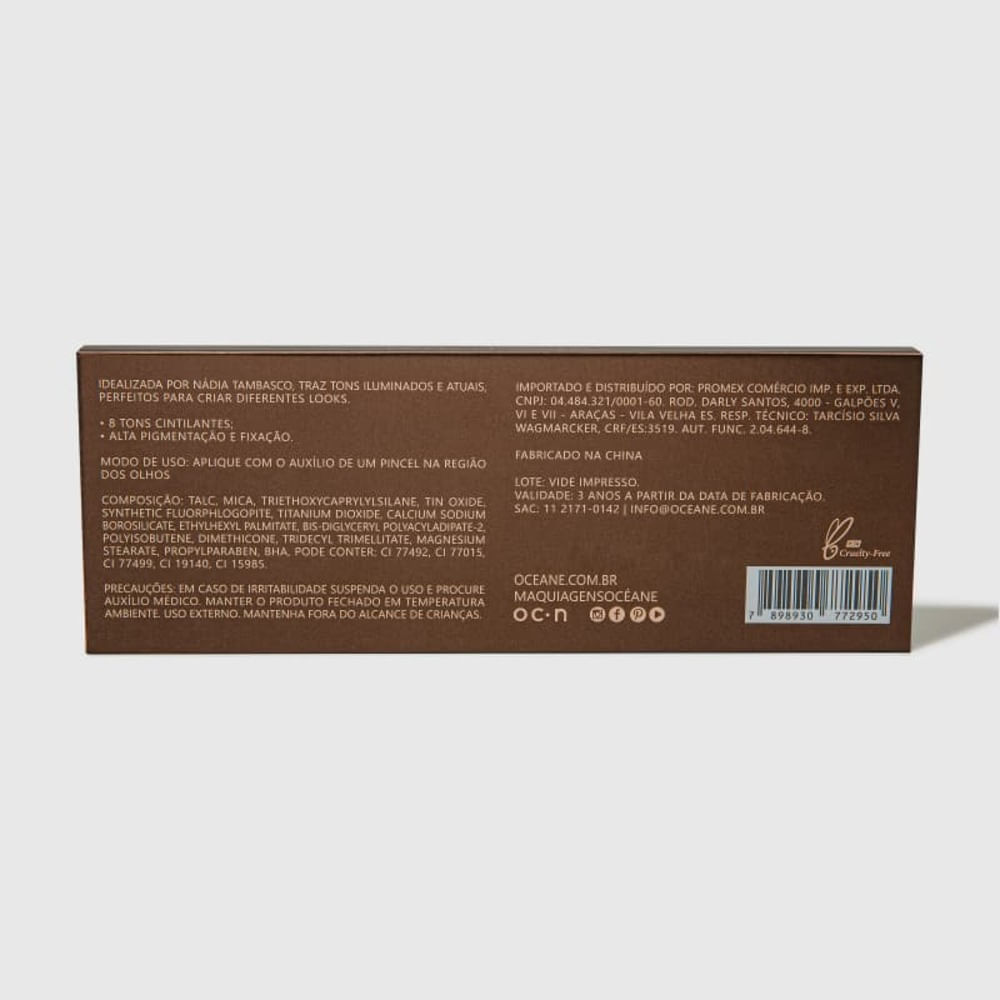 Paleta De Sombras Nádia Tambasco By Océane Glow To Go