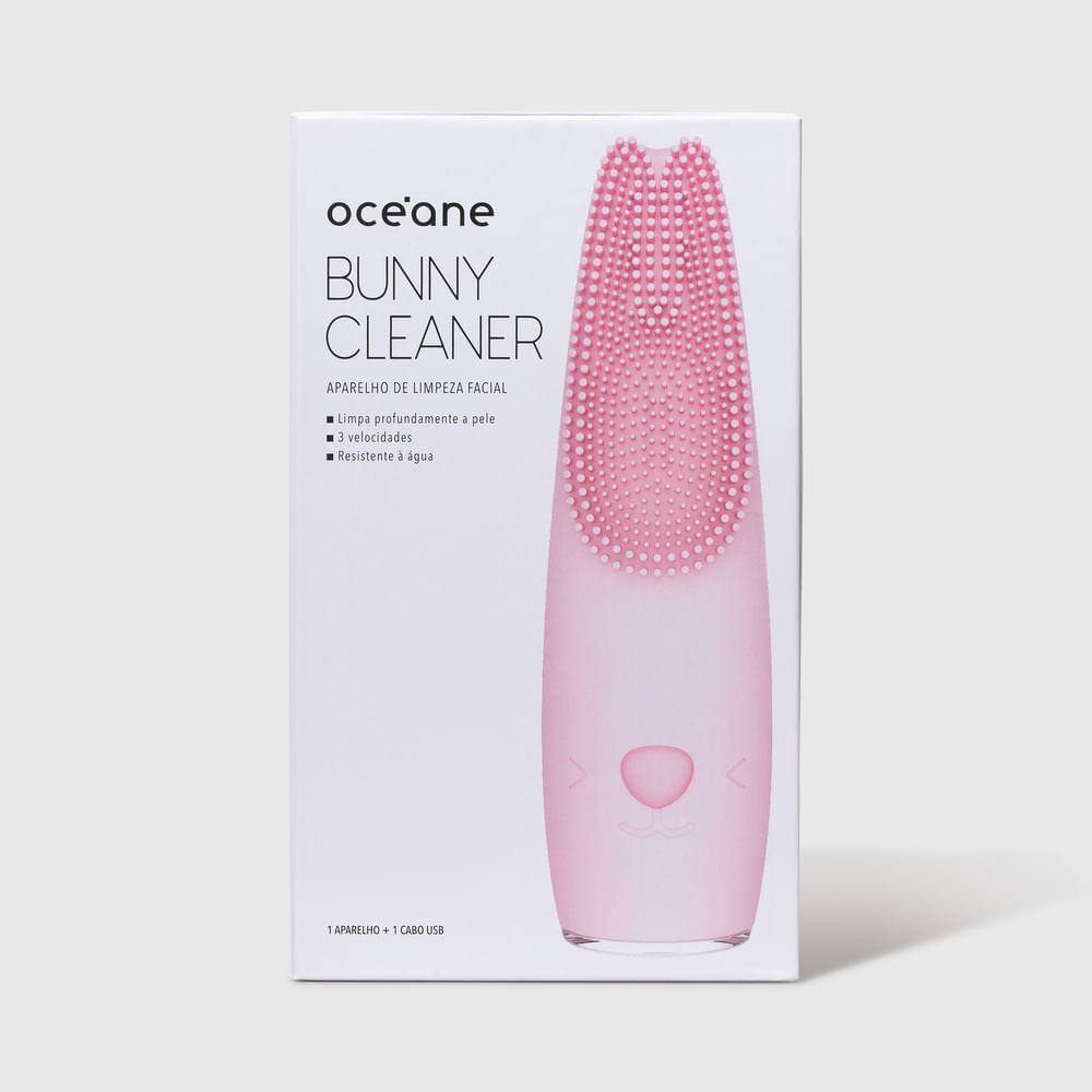 Aparelho Para Limpeza Facial Elétrico Océane Rosa Bunny Cleaner