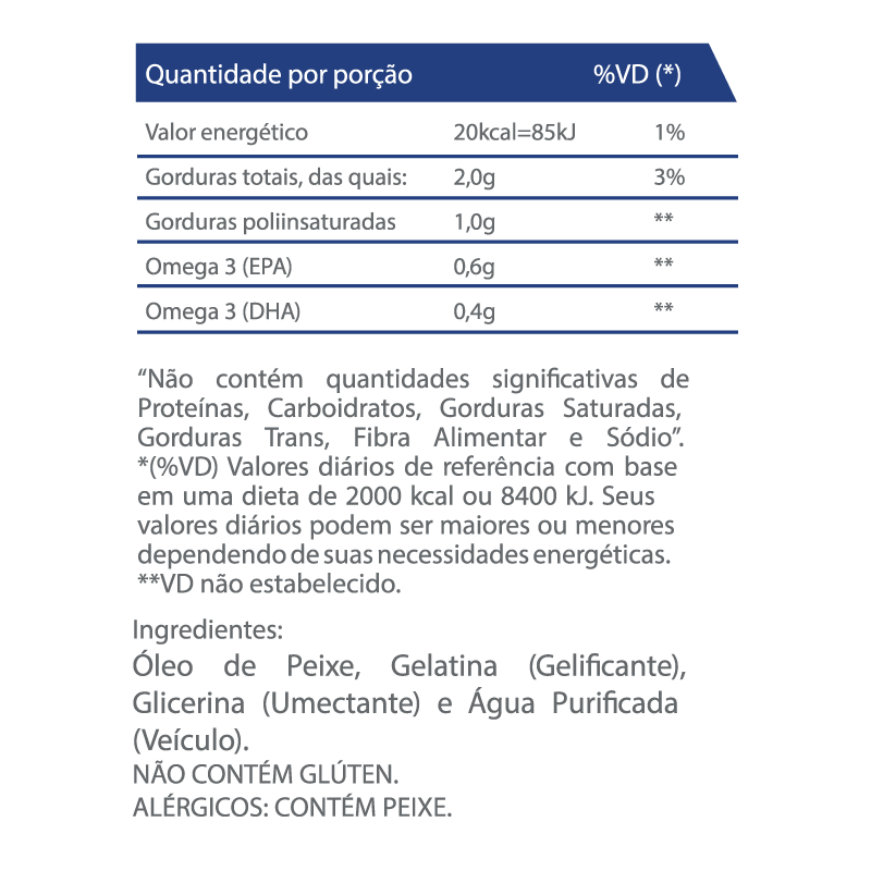 Ômega 3 Plus Vitaminlife 1000mg Com 60 Cápsulas