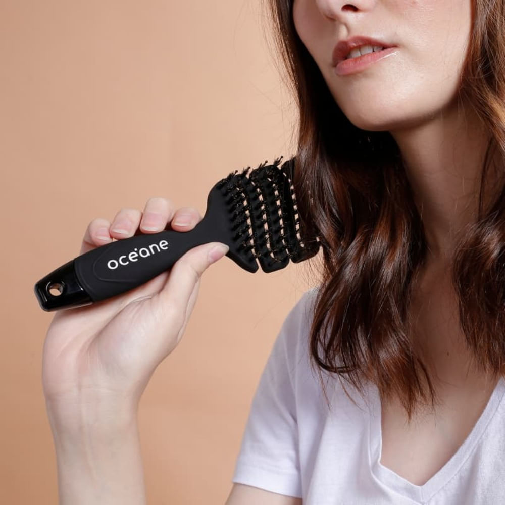 Escova De Cabelo Océane Soft Brush Ventilada Preta