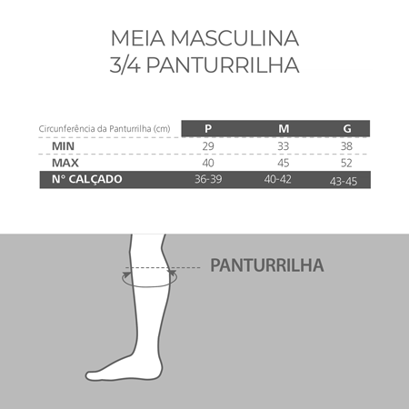 Meia Attiva Alta Compressão 20-30 Mmhg Panturrilha Ponteira Fechada Preta Tamanho M