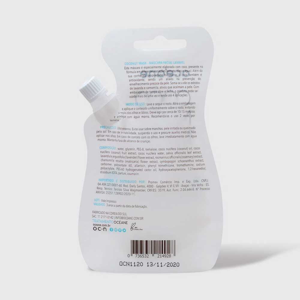 Máscara Facial Océane De Coco 35Ml