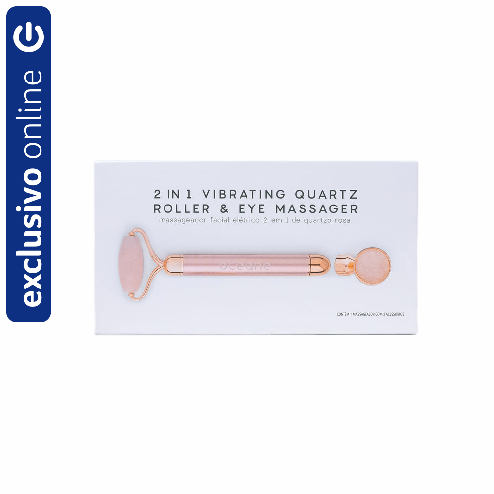 Massageador Elétrico De Quartzo Rosa Océane Vibrating Roller