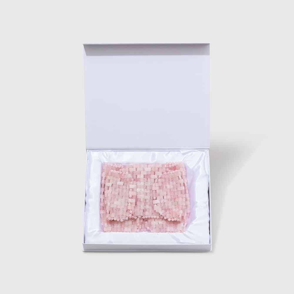 Máscara De Quartzo Rosa Océane Para Pescoço E Peito