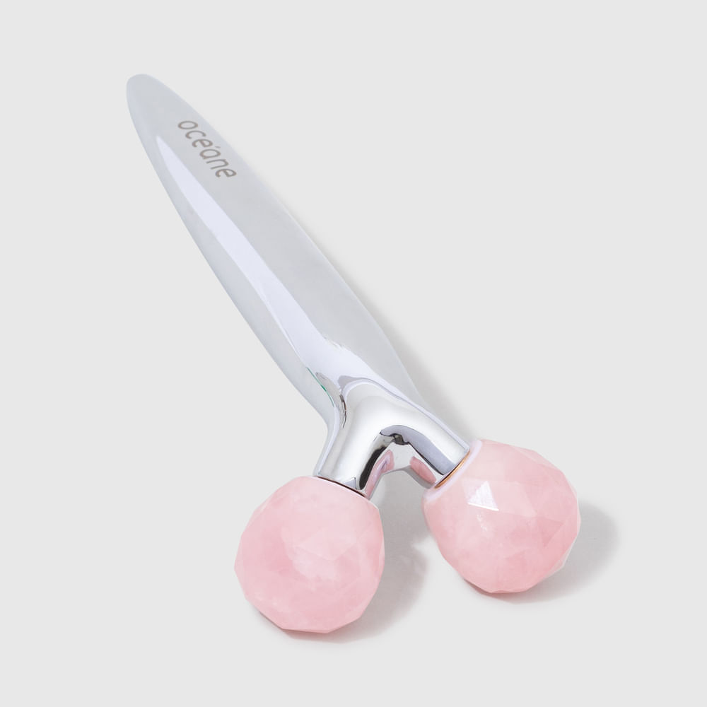 Massageador Facial Océane De Quartzo Rosa 3D