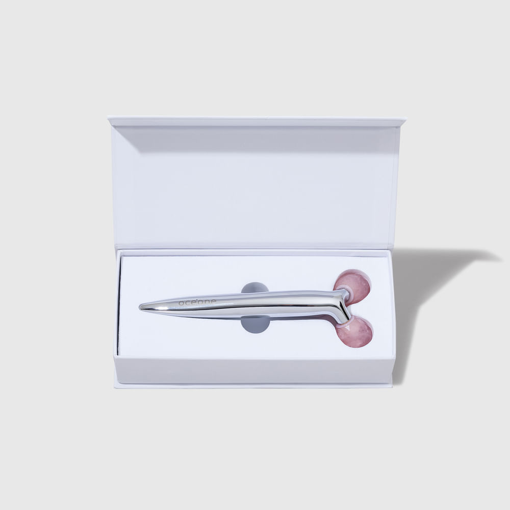 Massageador Facial Océane De Quartzo Rosa 3D