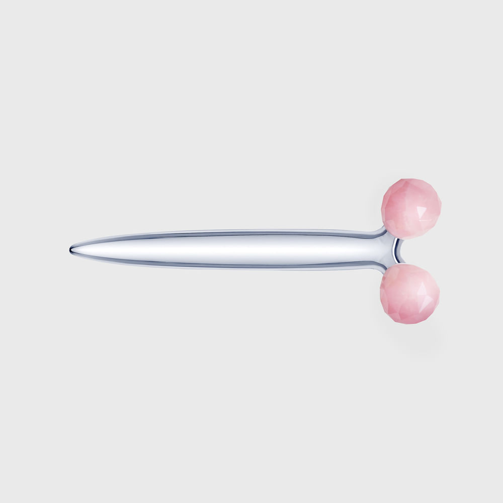 Massageador Facial Océane De Quartzo Rosa 3D