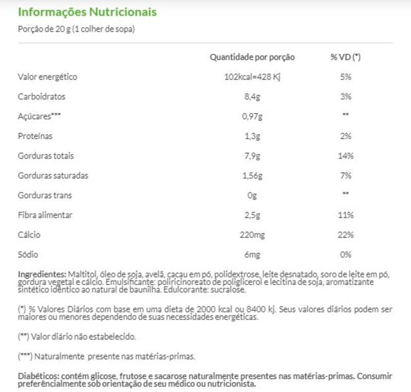 Creme de Avelã com Cacau Zero Flormel 150g