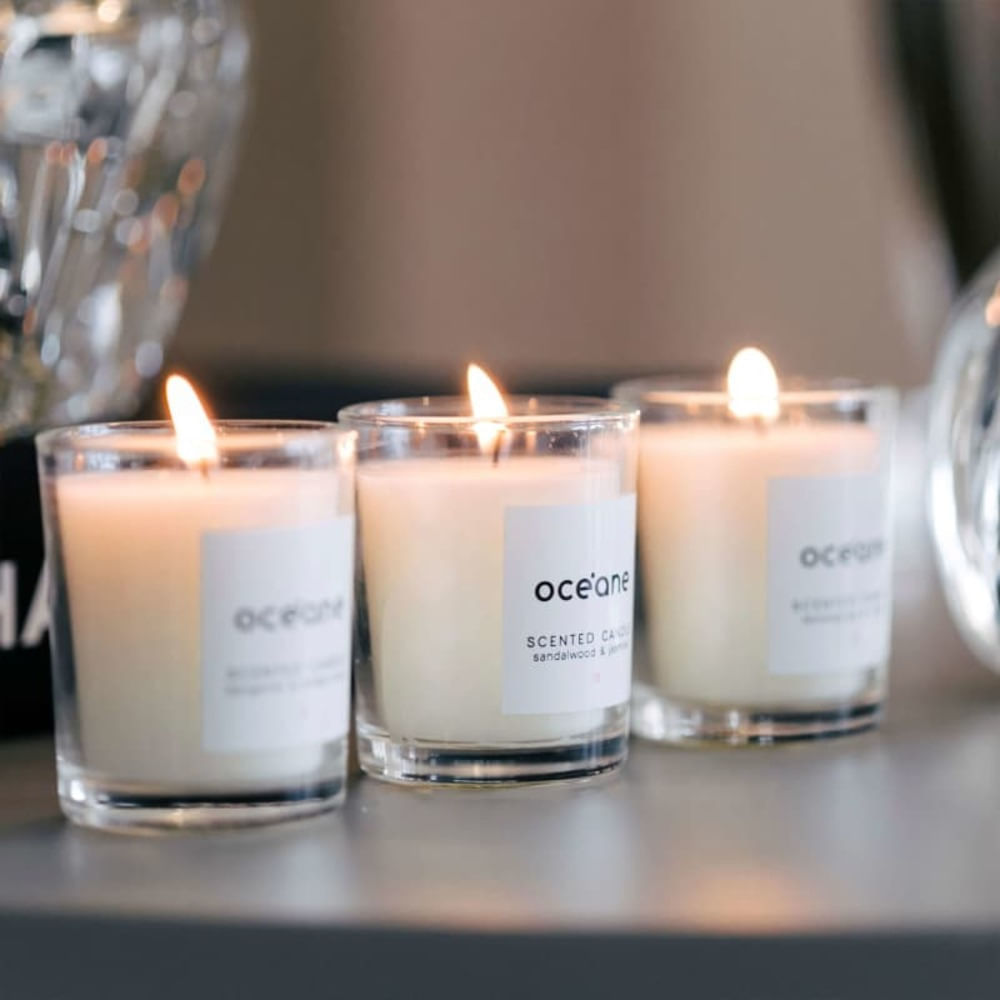 Kit 3 Velas Aromáticas Océane Scented Candle Set 50g