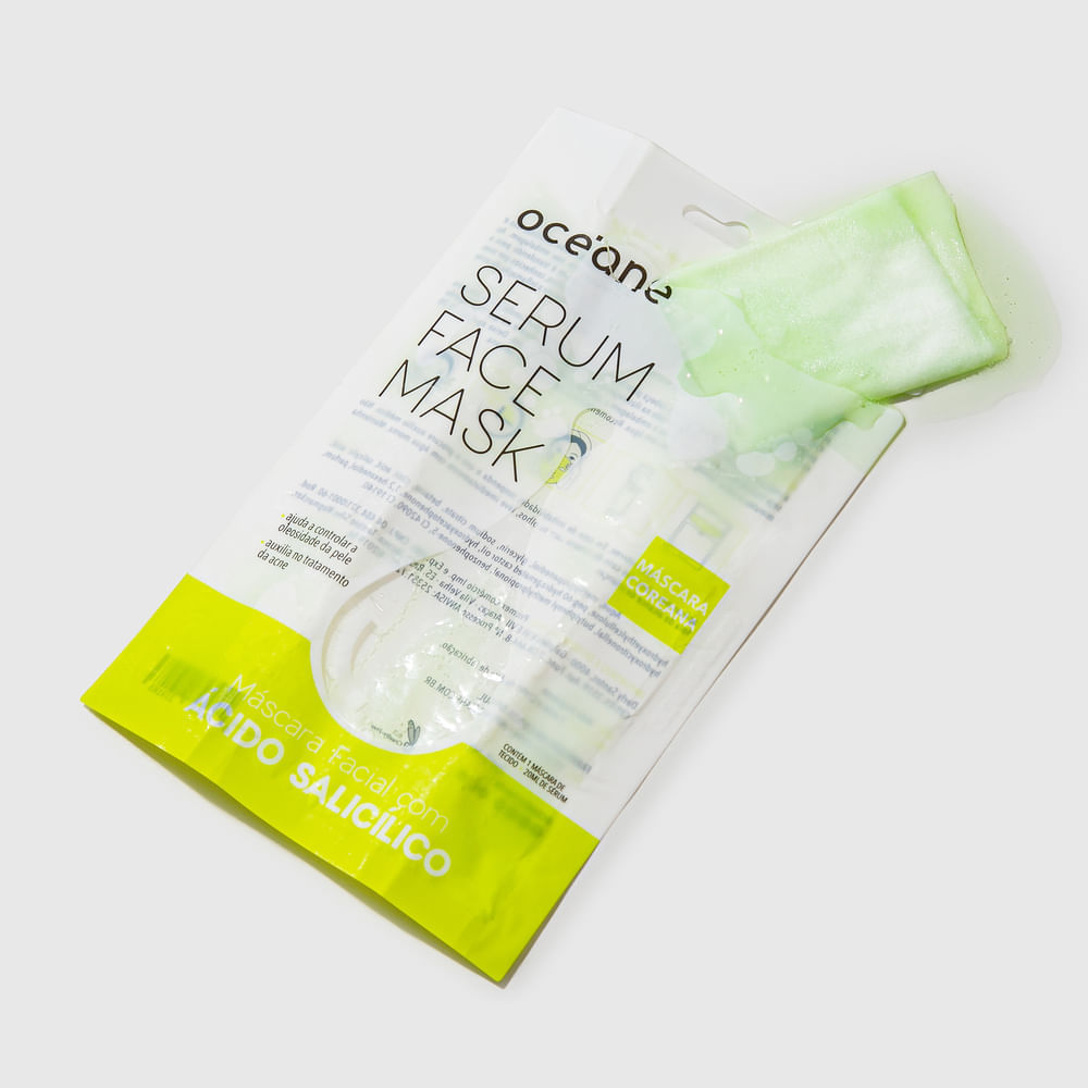 Máscara Facial Océane Com Ácido Salicílico Serum Face Mask 20Ml