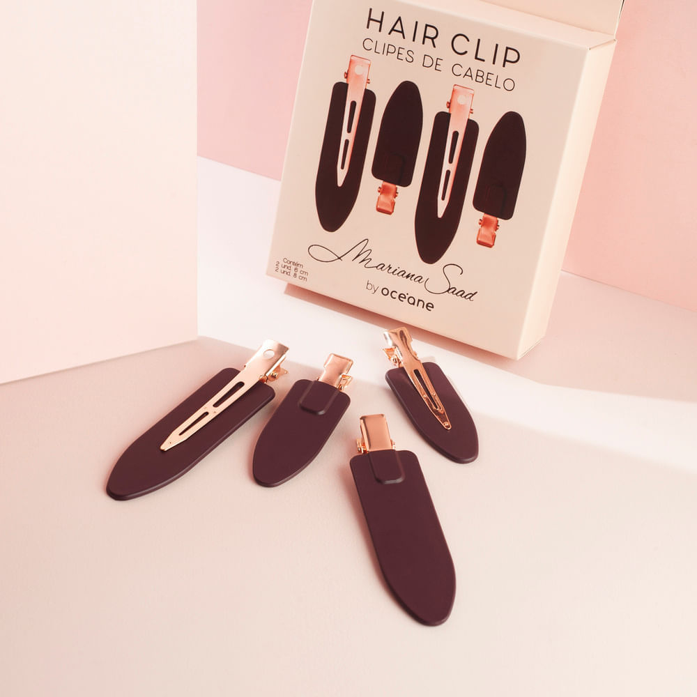 Clips Para Cabelo Marsala 4 Unidades Mariana Saad By Océane