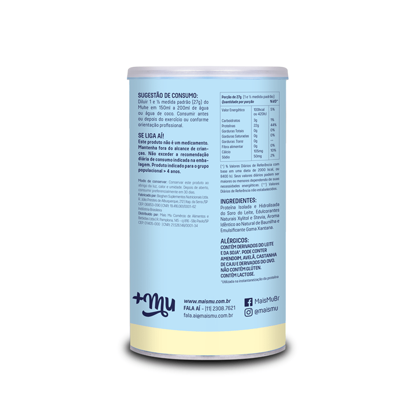 Pote de Proteína Muke Baunilha +Mu 450g
