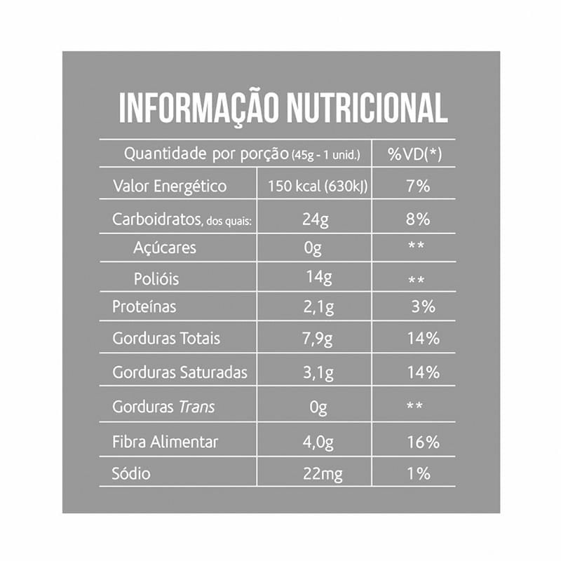 Pão de Mel Zero Açúcar, Sem Glúten e Leite Belive 45g