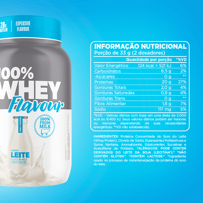 100% Whey Flavour Leite Atlhetica Nutrition Pote 900g