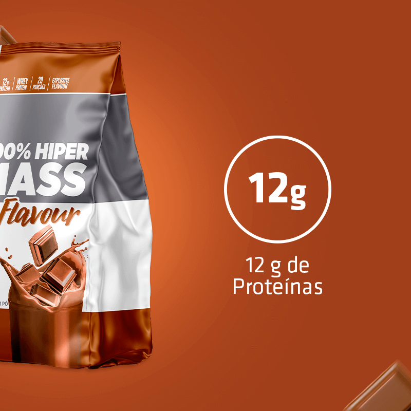 100% Hiper Mass Flavour Chocolate Atlhetica Nutrition 2,5kg