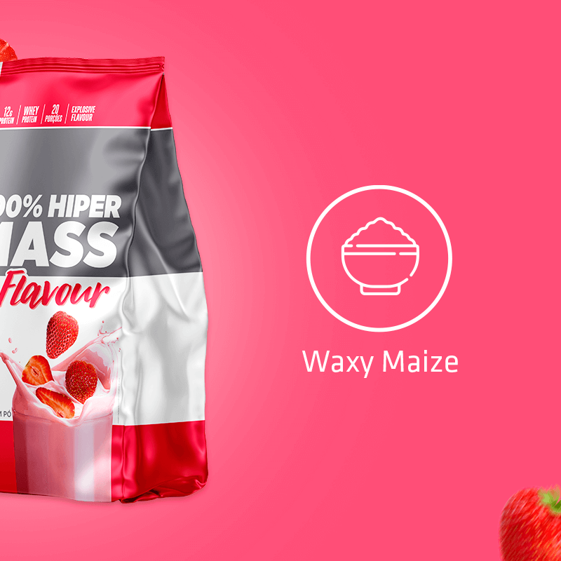100% Hiper Mass Flavour Morango Atlhetica Nutrition 2,5kg
