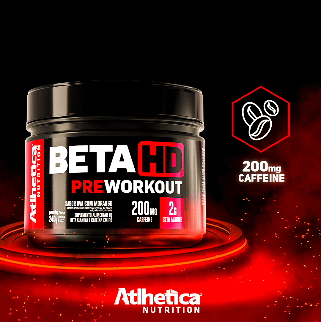 Beta HD Pre Workout Uva Com Morango Atlhetica Nutrition 240g