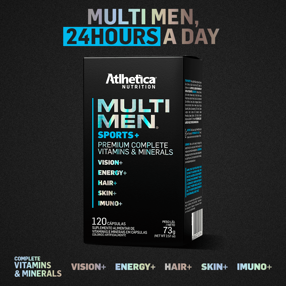 Multimen Sports+ Atlhetica Nutrition 120 Cápsulas
