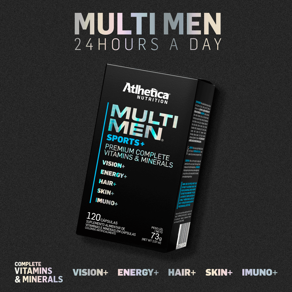 Multimen Sports+ Atlhetica Nutrition 120 Cápsulas