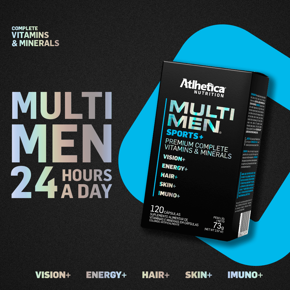 Multimen Sports+ Atlhetica Nutrition 120 Cápsulas