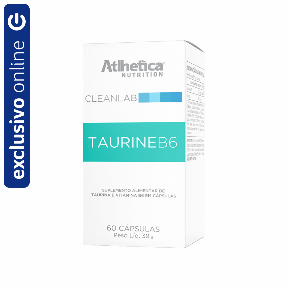 Cleanlab Taurine B6 500mg Atlhetica Nutrition 60 Cápsulas