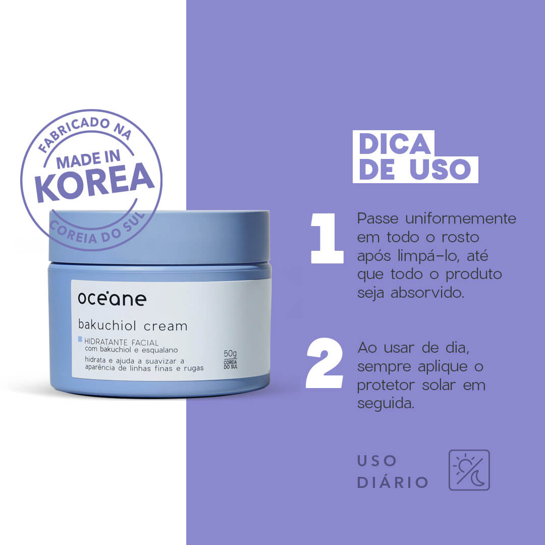 Hidratante Facial com Fito-Retinol e Esqualano - Bakuchiol Cream 50g