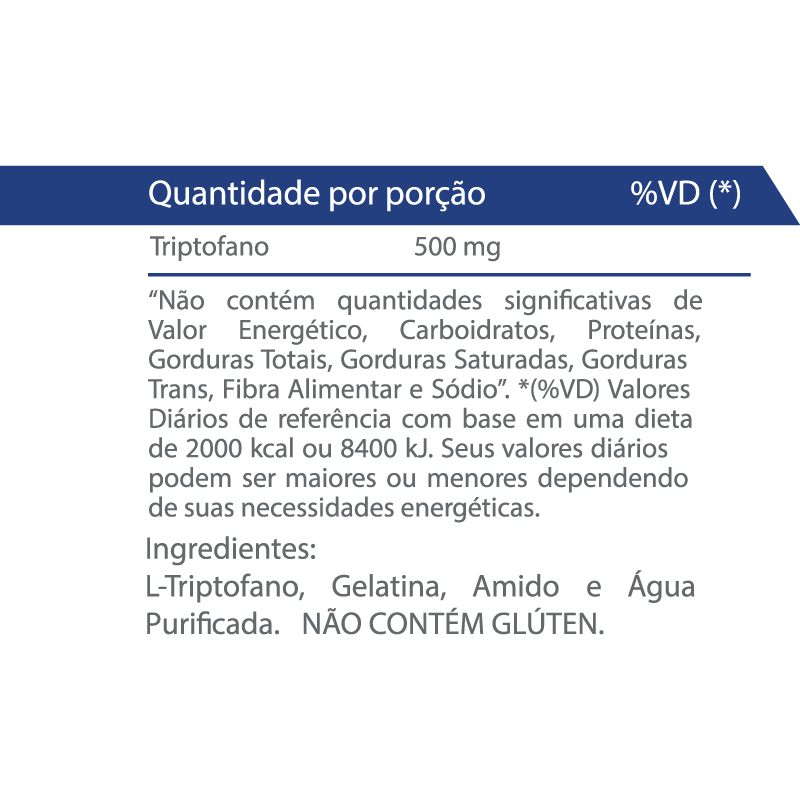Triptofano Vitaminlife 60 Cápsulas