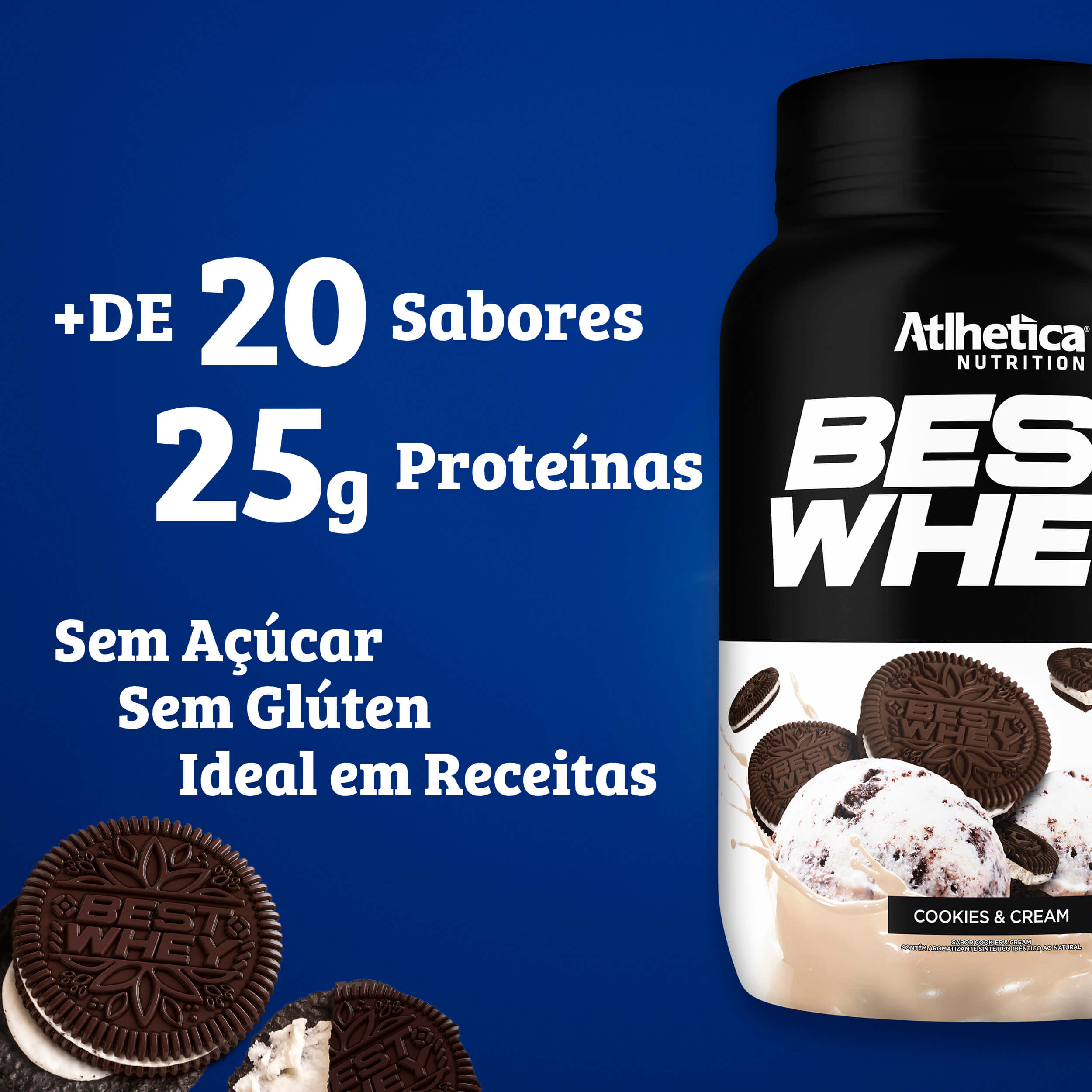 Best Whey Protein Cookies&Cream Atlhetica Nutrition 900g