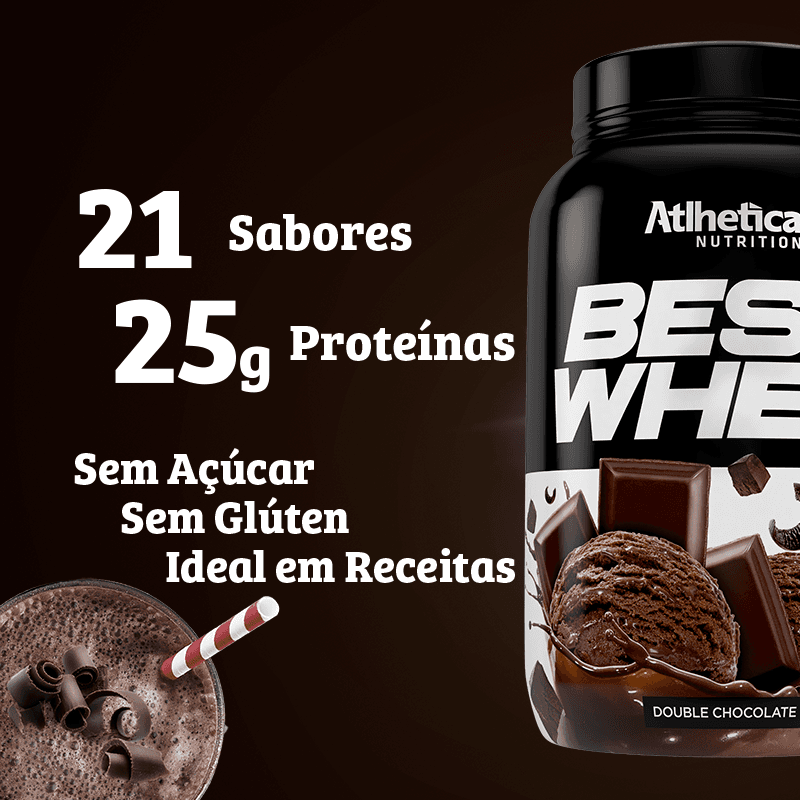 Best Whey Protein Double Chocolate Atlhetica Nutrition 900g